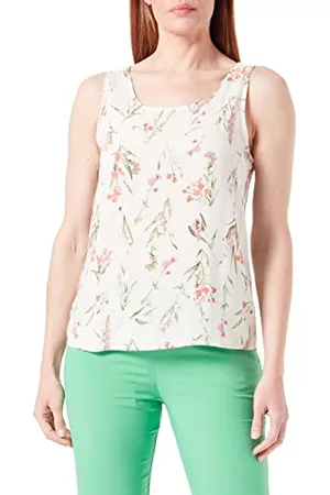 VERO MODA Damen Vmeasy Sl Tank R1 WVN Ga Top, Birch/AOP:Mila, M EU