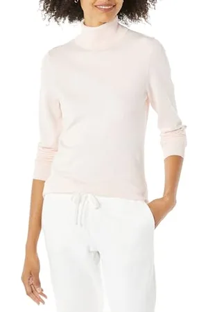 Amazon Damen Leichter, Langärmeliger Rollkragenpullover, Klassischer Schnitt (Erhältlich In Übergröße), , L