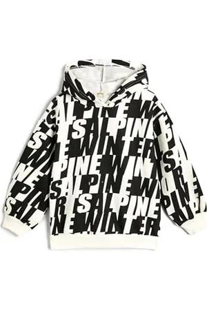 Koton Hoodie Patterned Long Sleeve Soft Interior