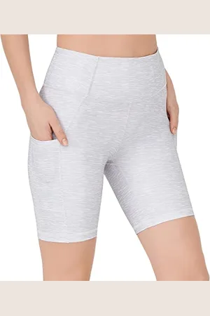 LOS OJOS Radlerhose Damen - Laufhosen kurz für mit Taschen - hoch taillierte Biker - Yoga- und Laufshorts, Biker Shades