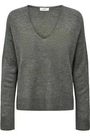 JDY Damen ELANORA L/S V-Neck PULLO. KNT NOOS Pullover, Kalamata/Detail:Melange, L