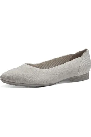 Jana Damen Ballerinas Spitz Vegan, Beige (Lt Grey), 36 EU