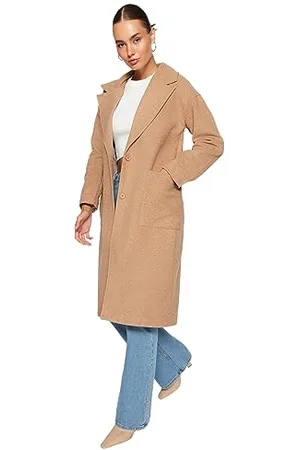 Trendyol Damen Gerade Plus Size Mantel