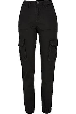 Urban classics Damen TB5454-Ladies Cotton Twill Utility Pants Hose, Black, 27