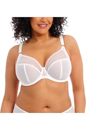 Elomi Damen Matilda Underwire Bra with J-Hook Plunge-BH, Durchsichtig, weiß, 80L