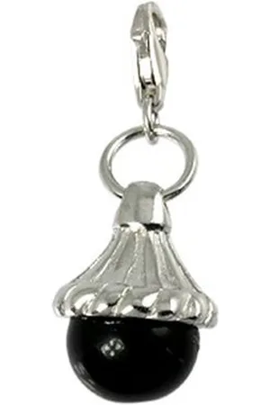 Carlo Biagi Damen-Anhänger Kugel Schwarz 925 Silber CSRSS03