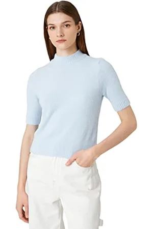 Koton Women Half Turtleneck Short Sleeve Cozy Sweater