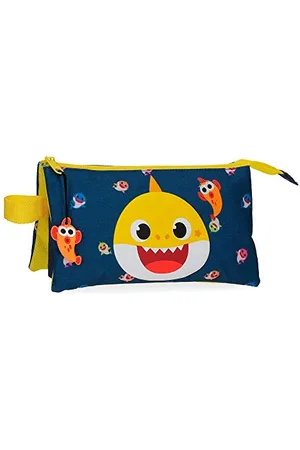 Baby Shark My Good Friend Dreifaches Federmäppchen Blau 22x12x5 cms Polyester