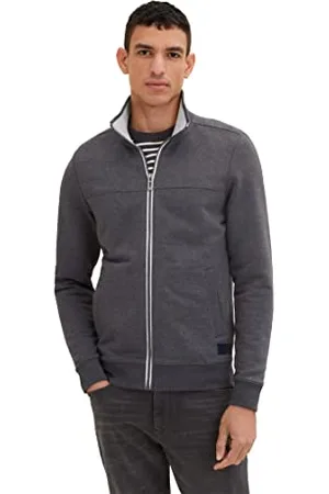TOM TAILOR Herren 1037049 Sweatjacke Mit Stehkragen, , L EU