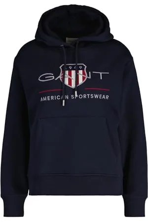 GANT Damen Archive Shield Hoodie Kapuzenpullover, , 42