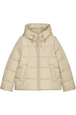 Marc O’ Polo Marc OߴPolo Denim Damen Steppjacke mit Kapuze wasserabweisend, Braun , S
