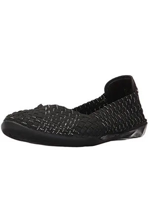 Bernie Mev Damen Catwalk Ballerinas, schwarz/silberfarben, 35.5 EU
