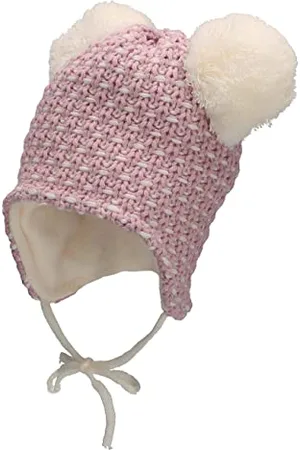 Sterntaler Baby Bommelmütze - Strukturmütze Mit Ohrenklappen und Bindeband - Beige, 43