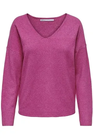 ONLY Damen Strickpullover V-Ausschnitt Sweater Onlrica Life L/S V-Neck Pullo KNT Noos 15224360, ,L