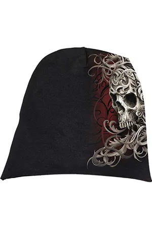 Spiral Skull Shoulder WRAP - Beanie aus Leichter Baumwolle - - L