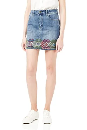 Desigual Womens FAL_LAUSANA Rock, Blue, 34