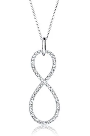 Elli PREMIUM Halskette Damen Infinity mit Kristall Endless in 925 Sterling Silber
