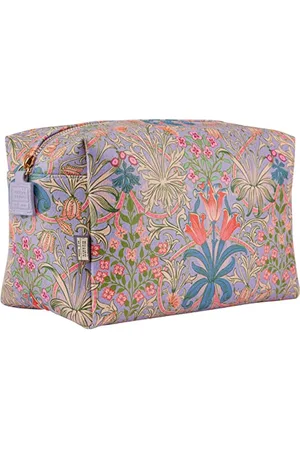 William Morris At Home Forest Bathing Kosmetiktasche, Kulturbeutel und Beauty-Essentials, veganes Leder, Blattdruck, Reisegeschenk