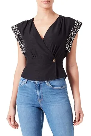 Scotch&Soda Wrap Top with Sequin Sleeve Detail