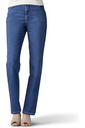 Lee Damen Classic Fit Monroe Straight Leg Jeans - Blau - 44 Kurze Schlauch