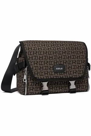 Replay Damen Schultertasche mit Logo-Print, (Mehrfarbig), Onesize