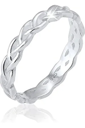 Elli Ring Damen Geflochten Unendlich Knoten Trend in 925 Sterling