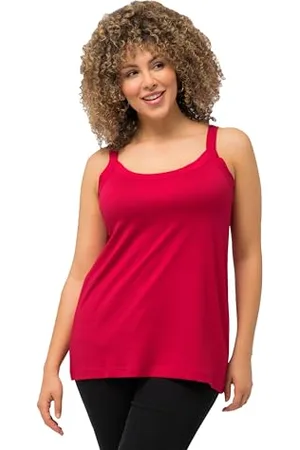 Ulla Popken Damen Spaghetti-Top Trägershirt/Cami Shirt, , 62-64