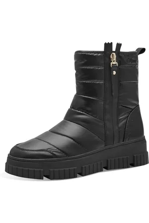 QS by s.Oliver Damen Winterstiefel ohne Absatz Gefüttert Vegan, (Black), 38 EU