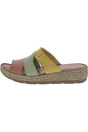 Andrea Conti Damen Pantolette, rost/Khaki/Curry, 38 EU