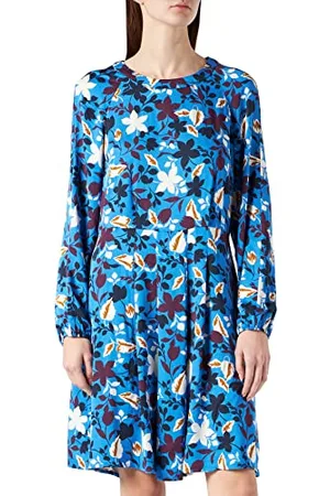 Marc O’ Polo Damen 001098521101 Kleid, Blau (Multi/Foggy Sky B01), X-Small (Herstellergröße: 34)