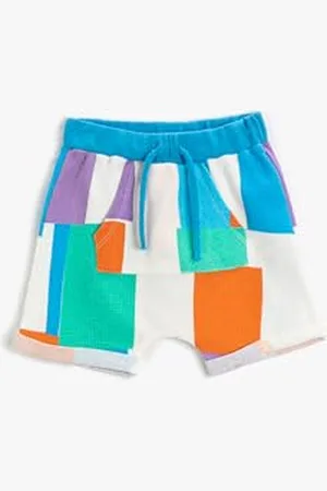 Koton Babyboys Drawstring Elastic Waistband Color Block Kangaroo Pocket Shorts, , 2-3 Jahre EU