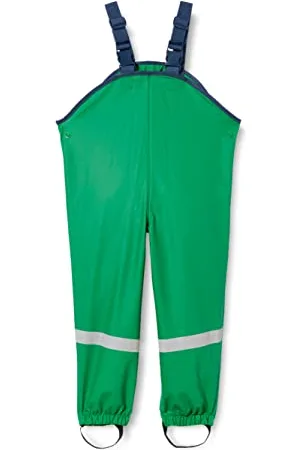 Playshoes Matschhose Regenlatzhose Fleece-Futter Unisex Kinder Wind- und wasserdichte Regenhose Regenbekleidung, , 98