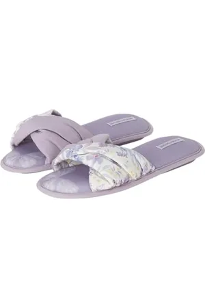 Women secret Damen Zapatillas Trendy Butterfly Violette Hausschuhe der offenen Tür, , Small Weit