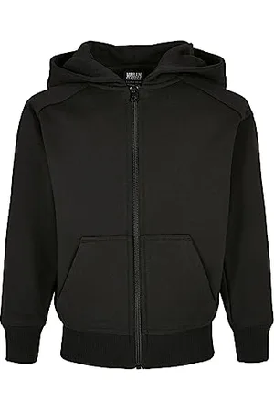 Urban classics Jungen UCK014C-Boys Zip Hoody Kapuzenpullover, Black, 122/128