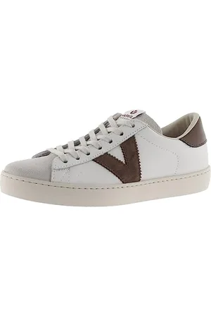 victoria Low-Top Unisex Berlin Leder & Kontrast-Teile & Spaltleder-Zehe 1126142 für Erwachsene Marron 40