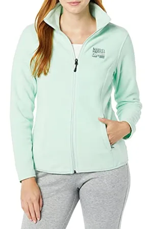 Amazon Disney | Marvel | Star Wars | Princess Damen Polarfleece-Jacke mit durchgehendem Reißverschluss und Stehkragen, , L