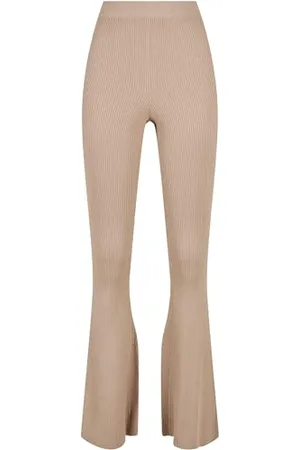 Urban classics Damen Ladies Rib Knit Bootcut Leggings, , XS