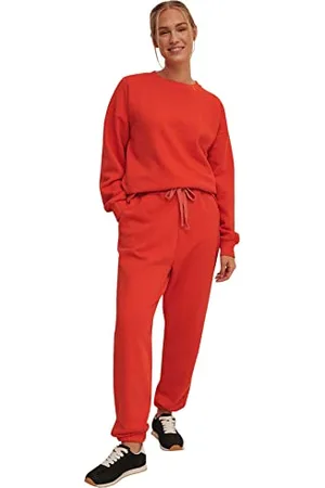 NA-KD Damen Love Sweatpants mit Stickerei Trainingshose, , M