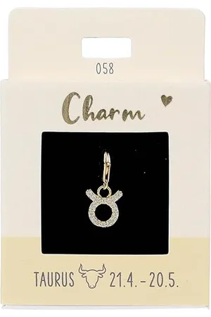 Depesche 11785-058 Charms Express yourself - Anhänger für Halsketten und Armband, Stier, vergoldet, als kleines Geschenk