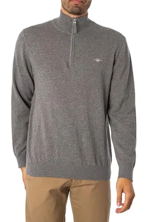 GANT Herren Classic Cotton Half Zip Pullover, , XXL