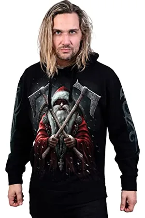 Spiral Sleigher Hoodie Männer Kapuzenpullover M 100% Baumwolle Horror, Rockwear, Weihnachten