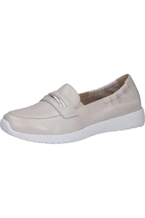 Caprice Damen Slipper aus Leder Freizeit, Cremefarben (Pearl Per.Deer), 37 EU