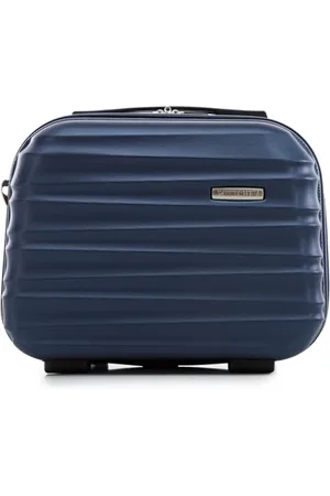 Wittchen Kosmetikkoffer Reisekoffer Handgepäck Kabinengepäck Rollkoffer Hartschale aus ABS Zahlenschloss Reisegepäck Kulturbeutel Kosmetikkofer Kosmetiktasche Damen Groove Line Marineblau