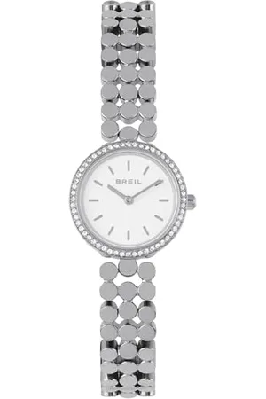 Breil Uhr Damen Lush Ziffernblatt Weiss Bewegung NUR Zeit Quartz e Bracelet Farbiger Stahl Gold TW1978