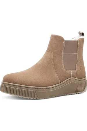 Tamaris COMFORT Damen Winterstiefel ohne Absatz aus Leder Wasserabweisend, Braun , 41 EU