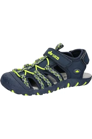 LICO Rene VS Sandale, Marine/Grau/Lemon, 35 EU