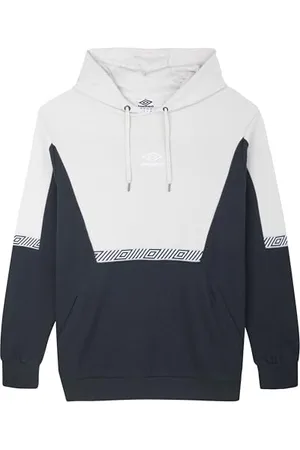 Umbro Herren Club Sportstil Kapuzen-Sweatshirt, Nimbus Cloud/Colleigate Blau, L