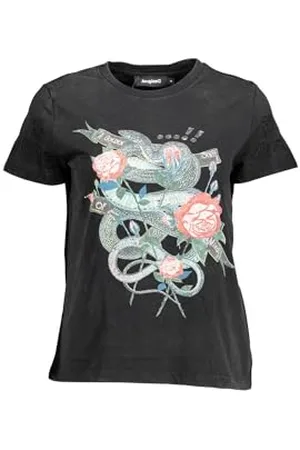 Desigual Womens TS_Yuba T-Shirt, Black, M