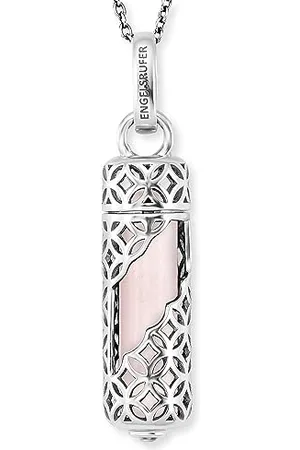 Engelsrufer Damen Halskette aus Sterling Silber mit austauschbarem Kraftstein Anhänger Größe M - Karabinerverschluss - in drei Längen verstellbar - nickelfrei