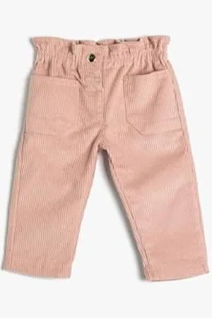 Koton Babygirl Velvet Trousers Drawstring Pockets